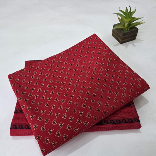 Pure Soft Cotton Handblock Printed 2PC Top-Bottom Suit Set