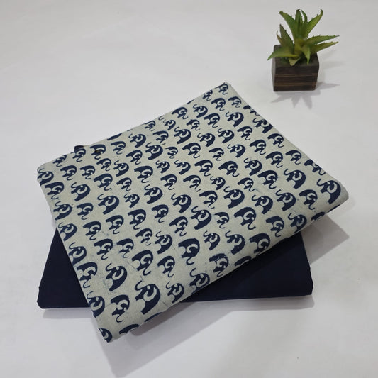 Pure Cotton Handblock Printed 2PC Top-Bottom Suit Set