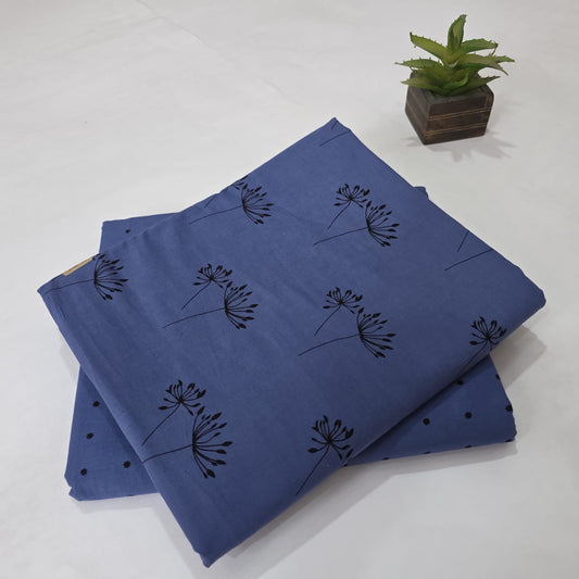Pure Soft Cotton Handblock Printed 2PC Top-Bottom Suit Set