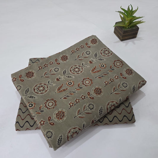 Pure Soft Cotton Handblock Printed 2PC Top-Bottom Suit Set