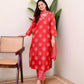 Pure Cotton Kurti Pant Set With Cotton Sequence Work