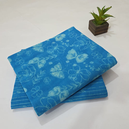 Pure Cotton Handblock Printed 2PC Top-Bottom Suit Set