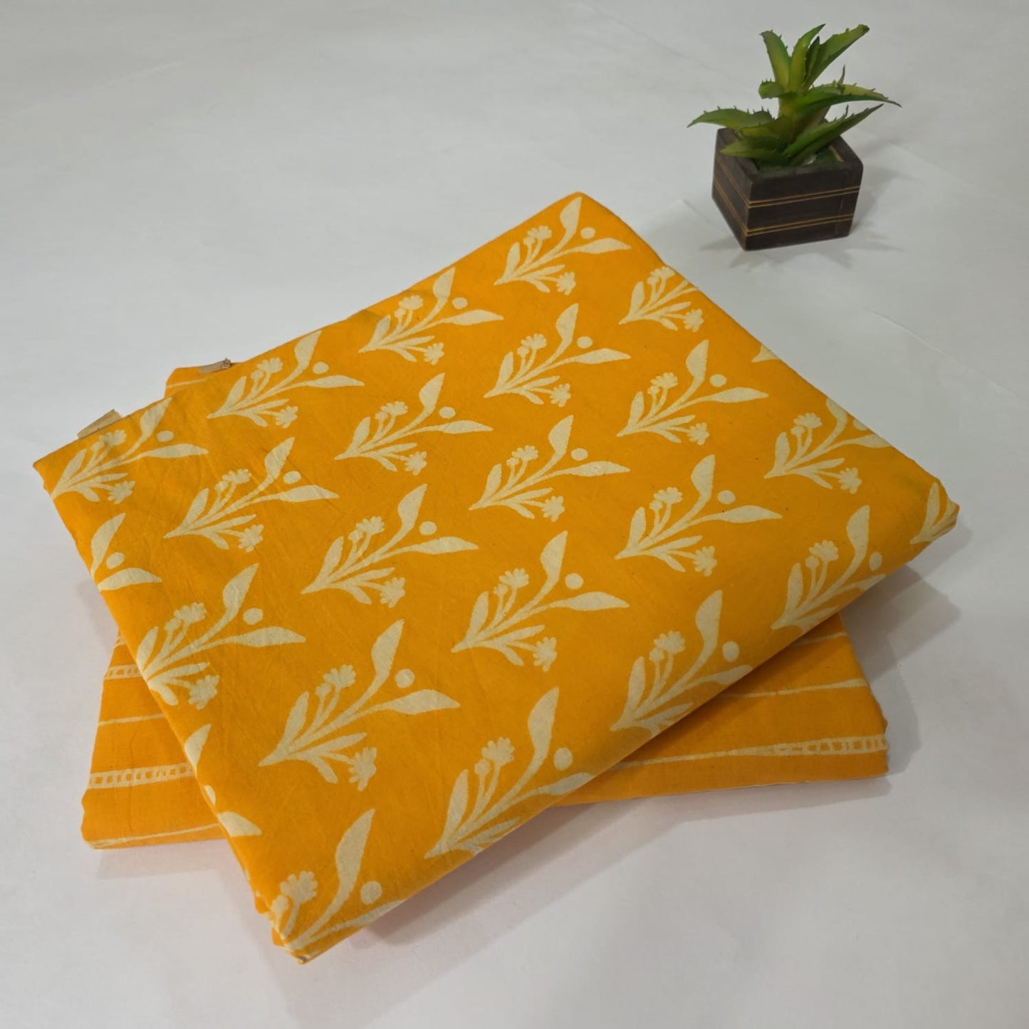 Pure Soft Cotton Handblock Printed 2PC Top-Bottom Suit Set