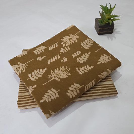 Pure Cotton Handblock Printed 2PC Top-Bottom Suit Set