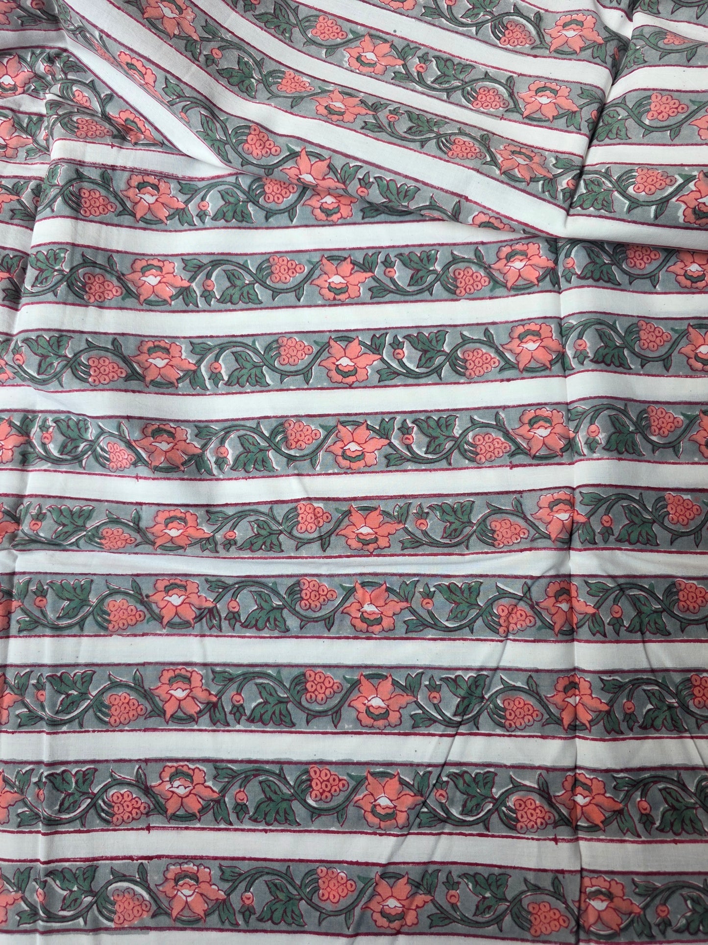 Pure Soft Cotton Handblock Printed Fabric