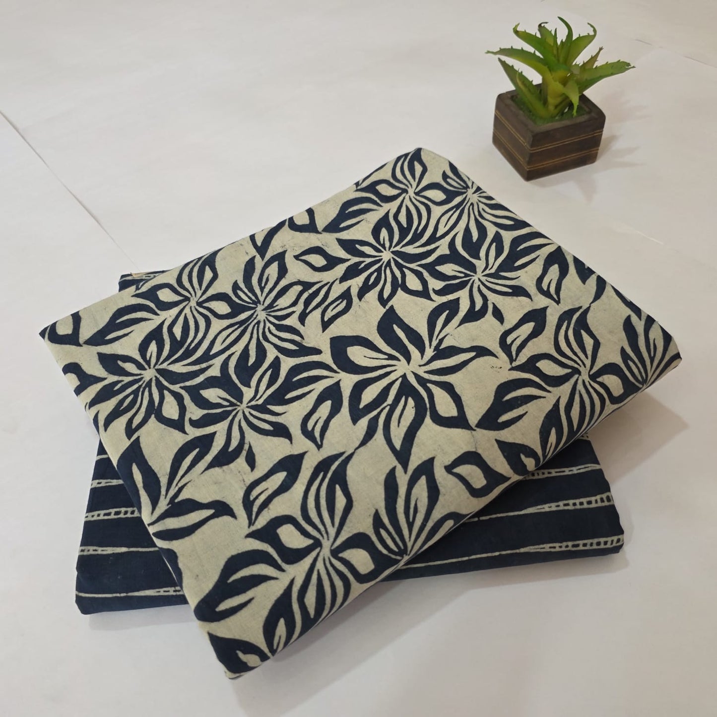 Pure Cotton Handblock Printed 2PC Top-Bottom Suit Set