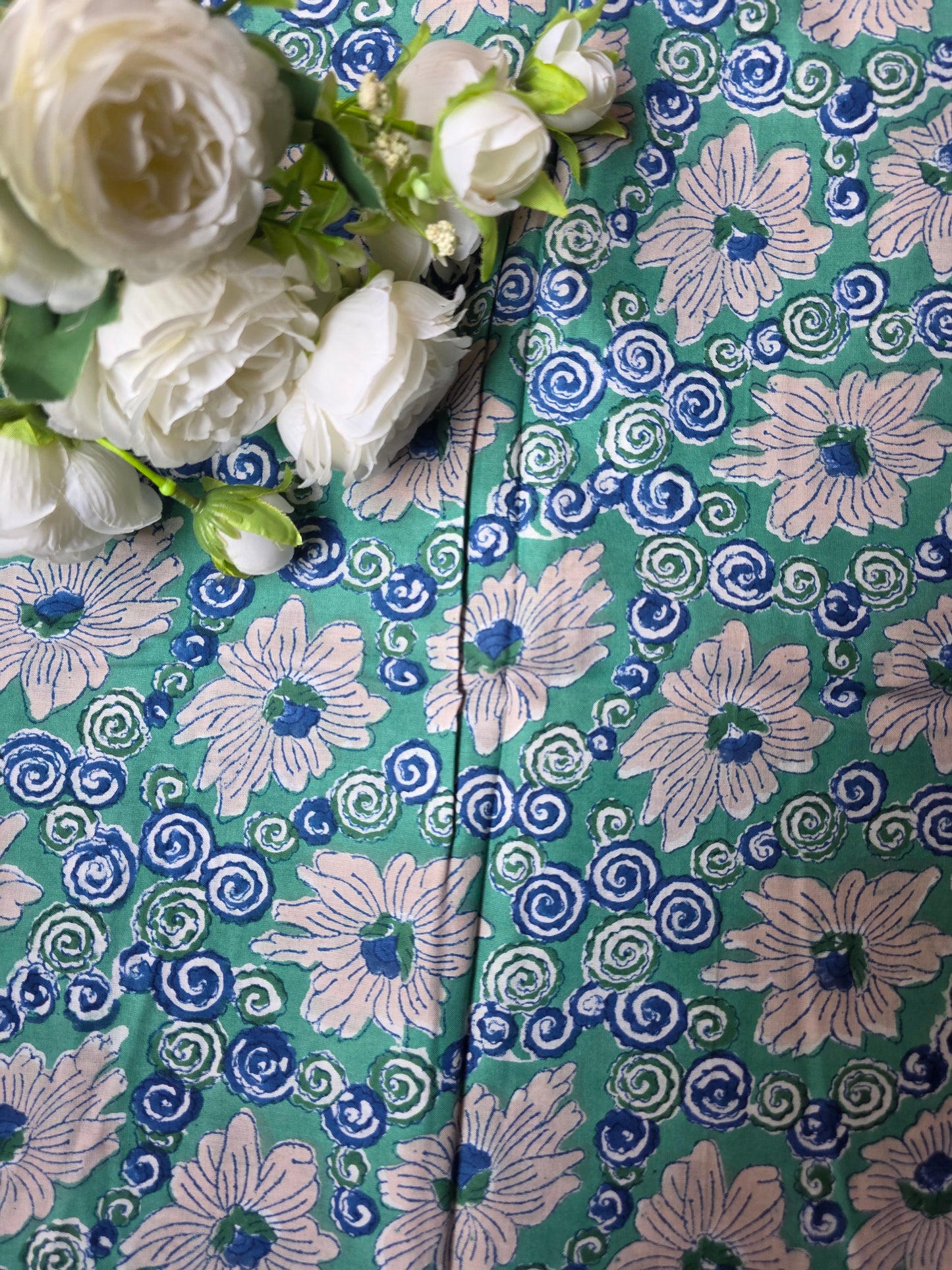 Pure Soft Cotton Handblock Printed Fabric