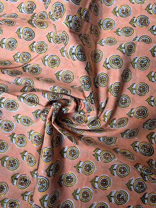 Pure Soft Cotton Handblock Printed Fabric