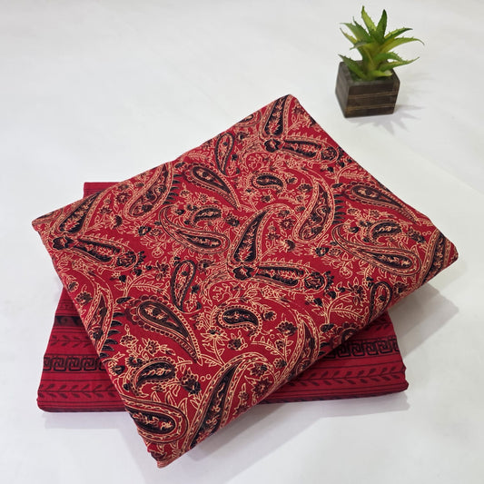 Pure Cotton Handblock Printed 2PC Top-Bottom Suit Set