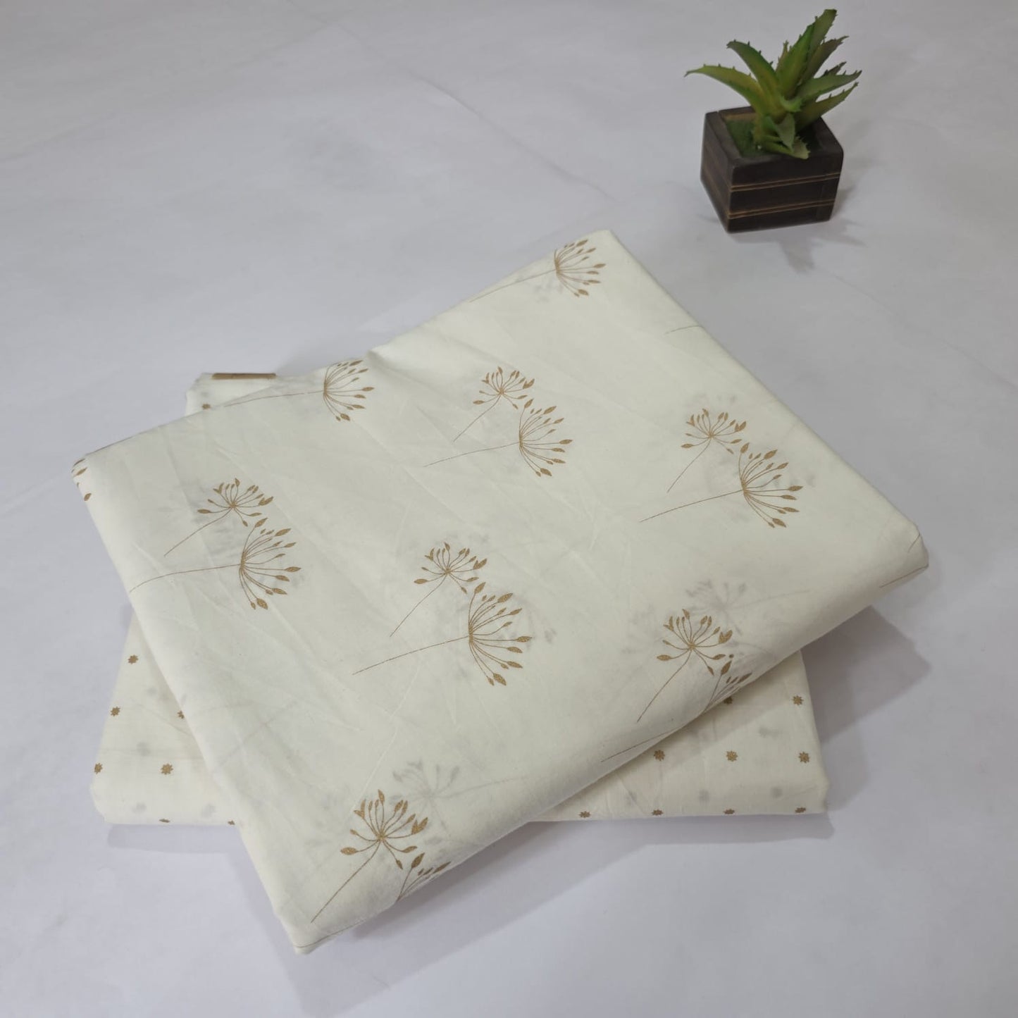 Pure Soft Cotton Handblock Printed 2PC Top-Bottom Suit Set