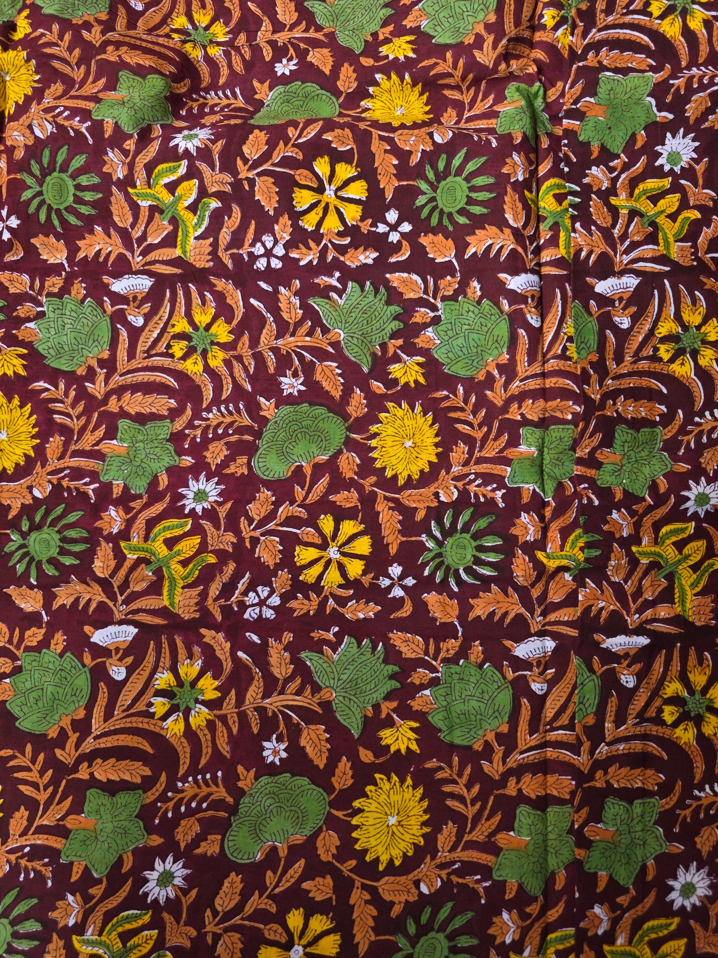 Pure Soft Cotton Handblock Printed Fabric