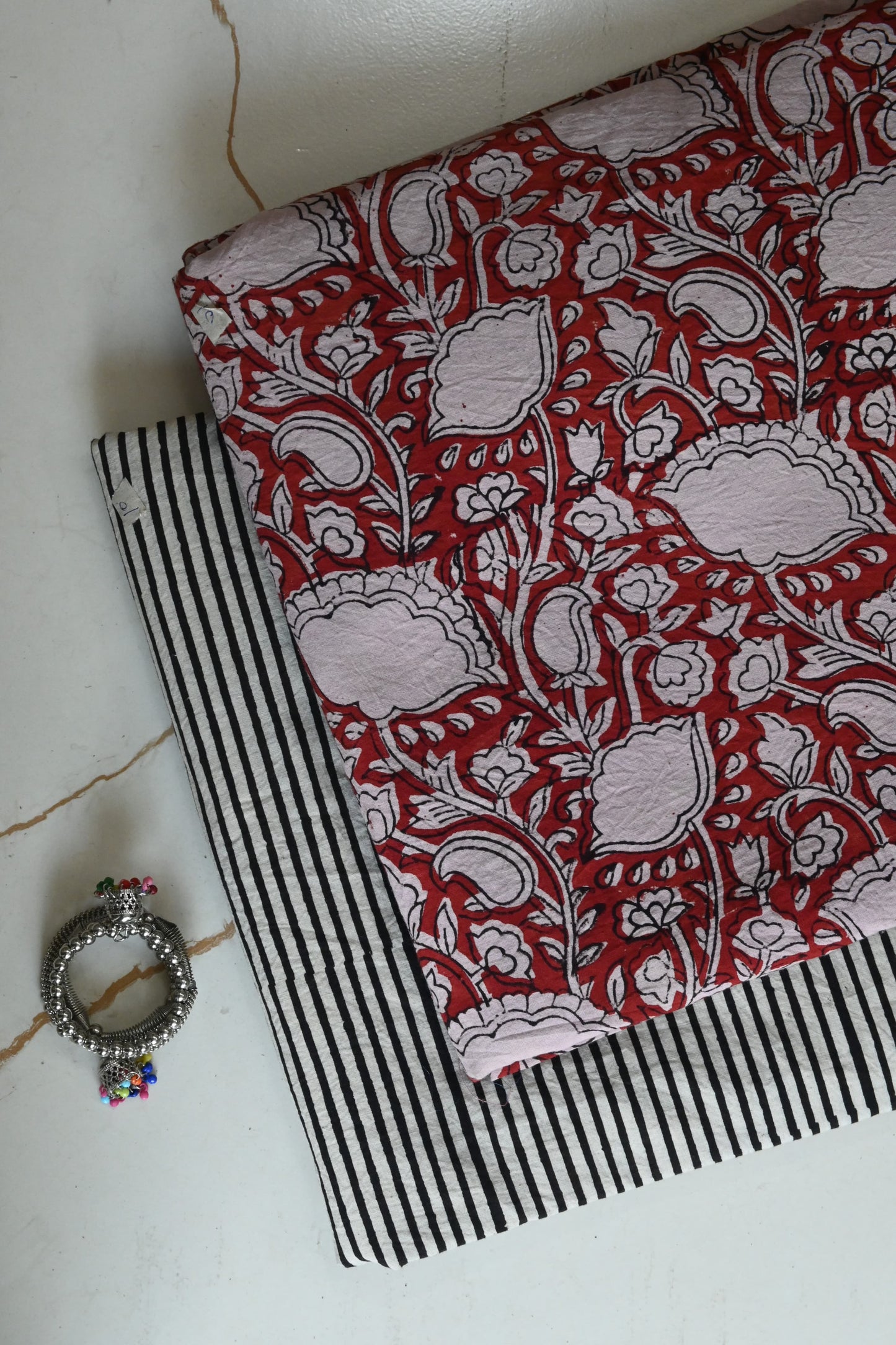 Pure Soft Cotton Handblock Printed 2PC Top-Bottom Suit Set (2.50 Meter Each)