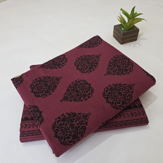Pure Cotton Handblock Printed 2PC Top-Bottom Suit Set
