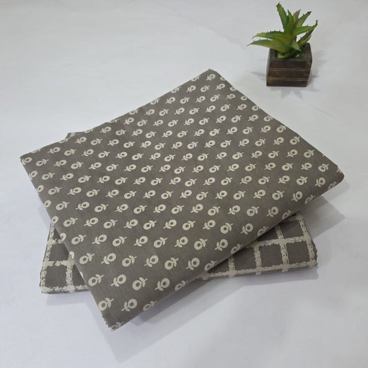 Pure Cotton Handblock Printed 2PC Top-Bottom Suit Set