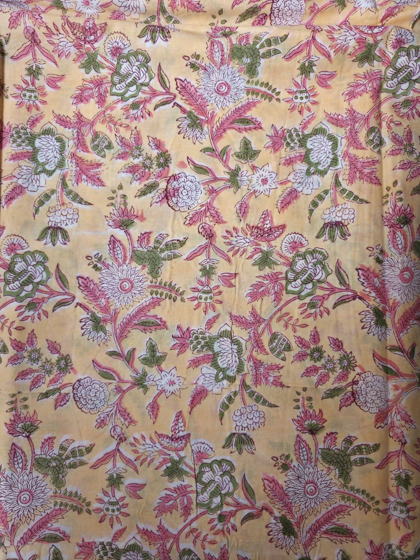 Pure Soft Cotton Handblock Printed Fabric