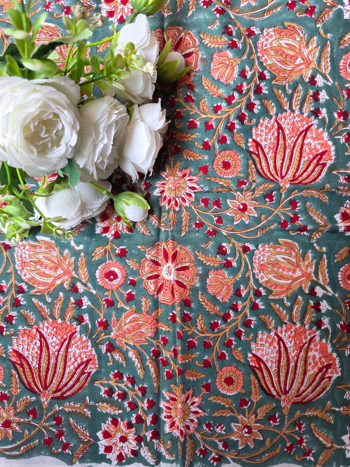 Pure Soft Cotton Handblock Printed Fabric