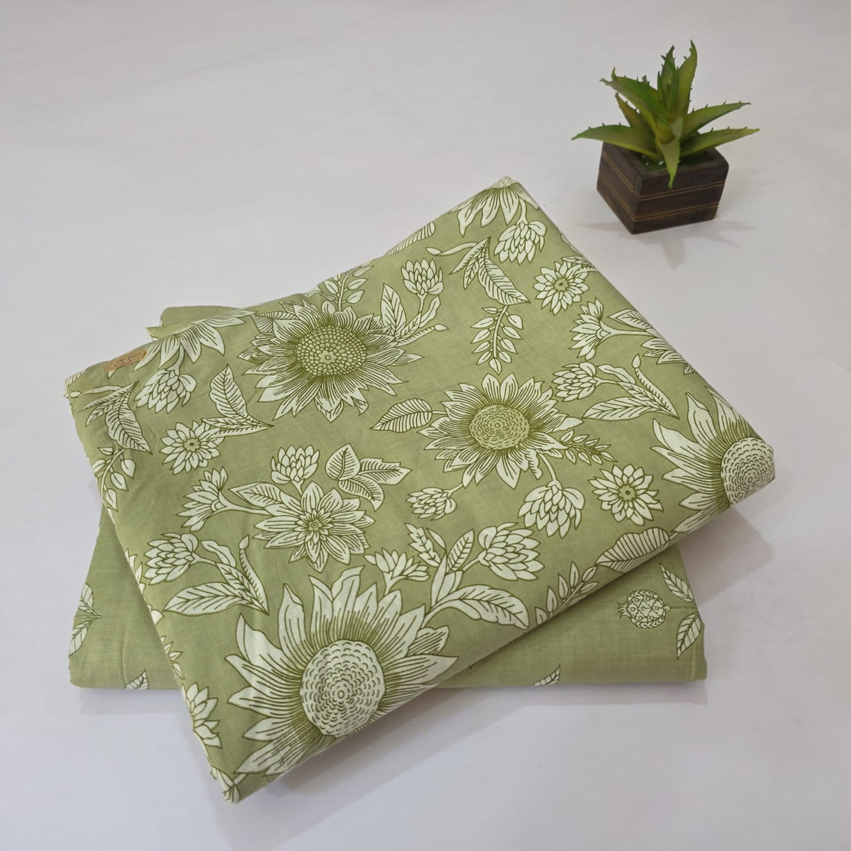 Pure Soft Cotton Handblock Printed 2PC Top-Bottom Suit Set