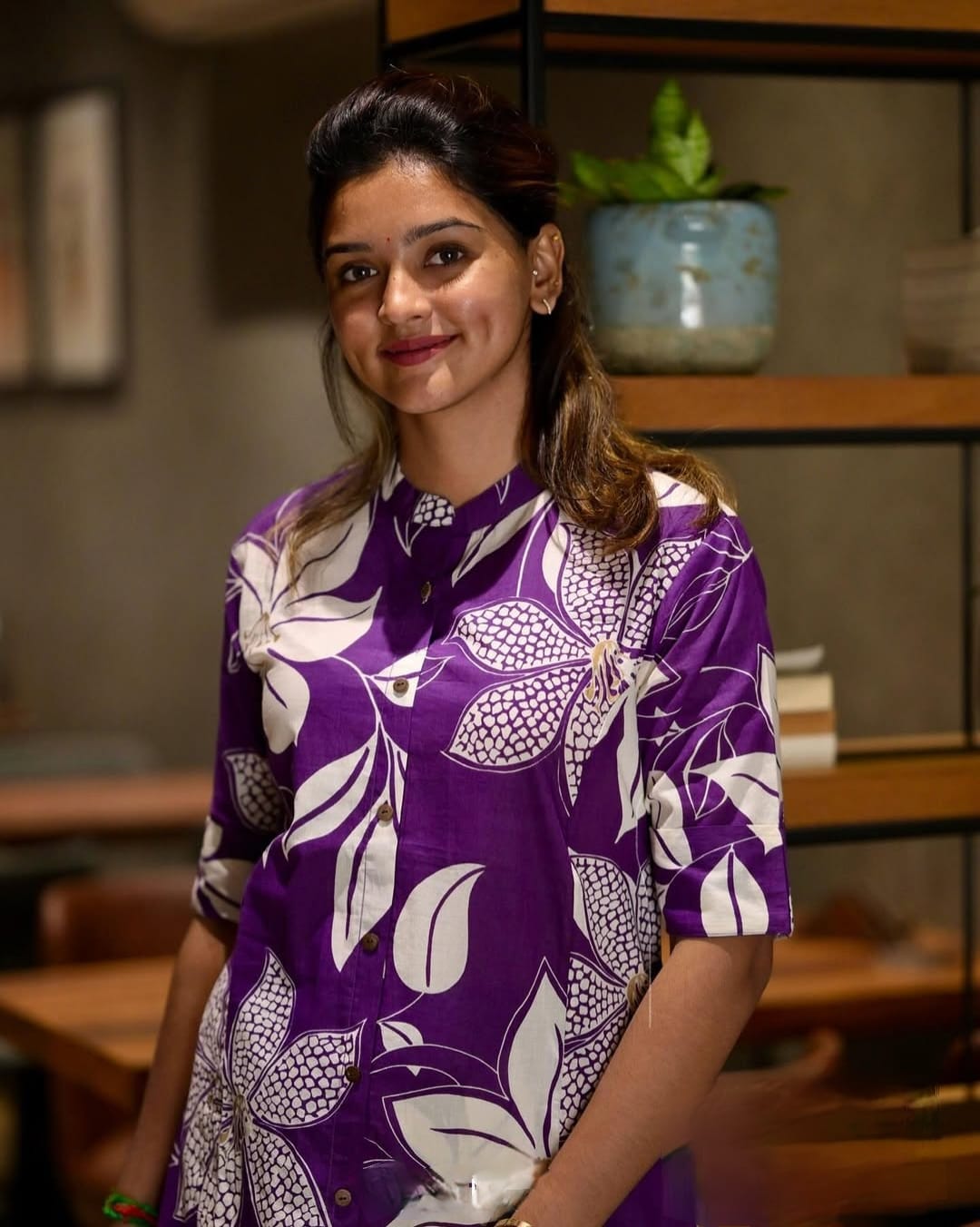 Premium Floral Fine Cotton Printed A-Line Pattern Kurti-Palazzo Set