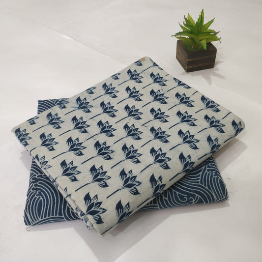 Pure Cotton Handblock Printed  2PC Top-Bottom Set