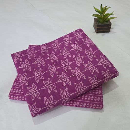Pure Cotton Handblock Printed 2PC Top-Bottom Suit Set