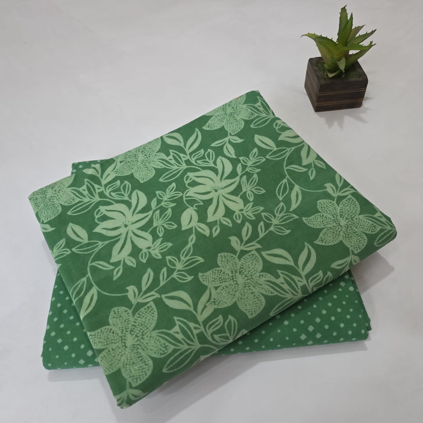 Pure Soft Cotton Handblock Printed 2PC Top-Bottom Suit Set