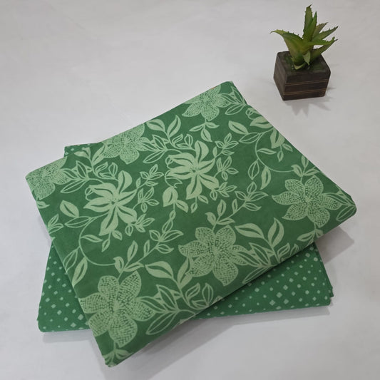 Pure Soft Cotton Handblock Printed 2PC Top-Bottom Suit Set