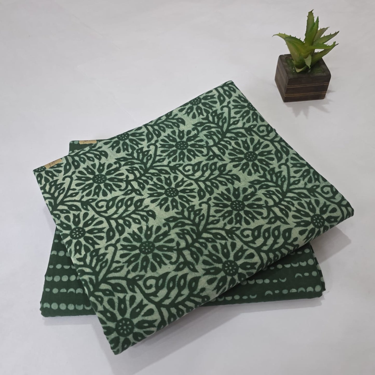 Pure Soft Cotton Handblock Printed 2PC Top-Bottom Suit Set