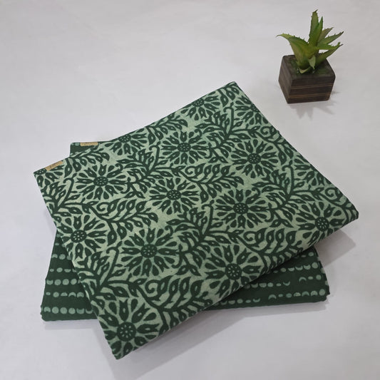 Pure Soft Cotton Handblock Printed 2PC Top-Bottom Suit Set