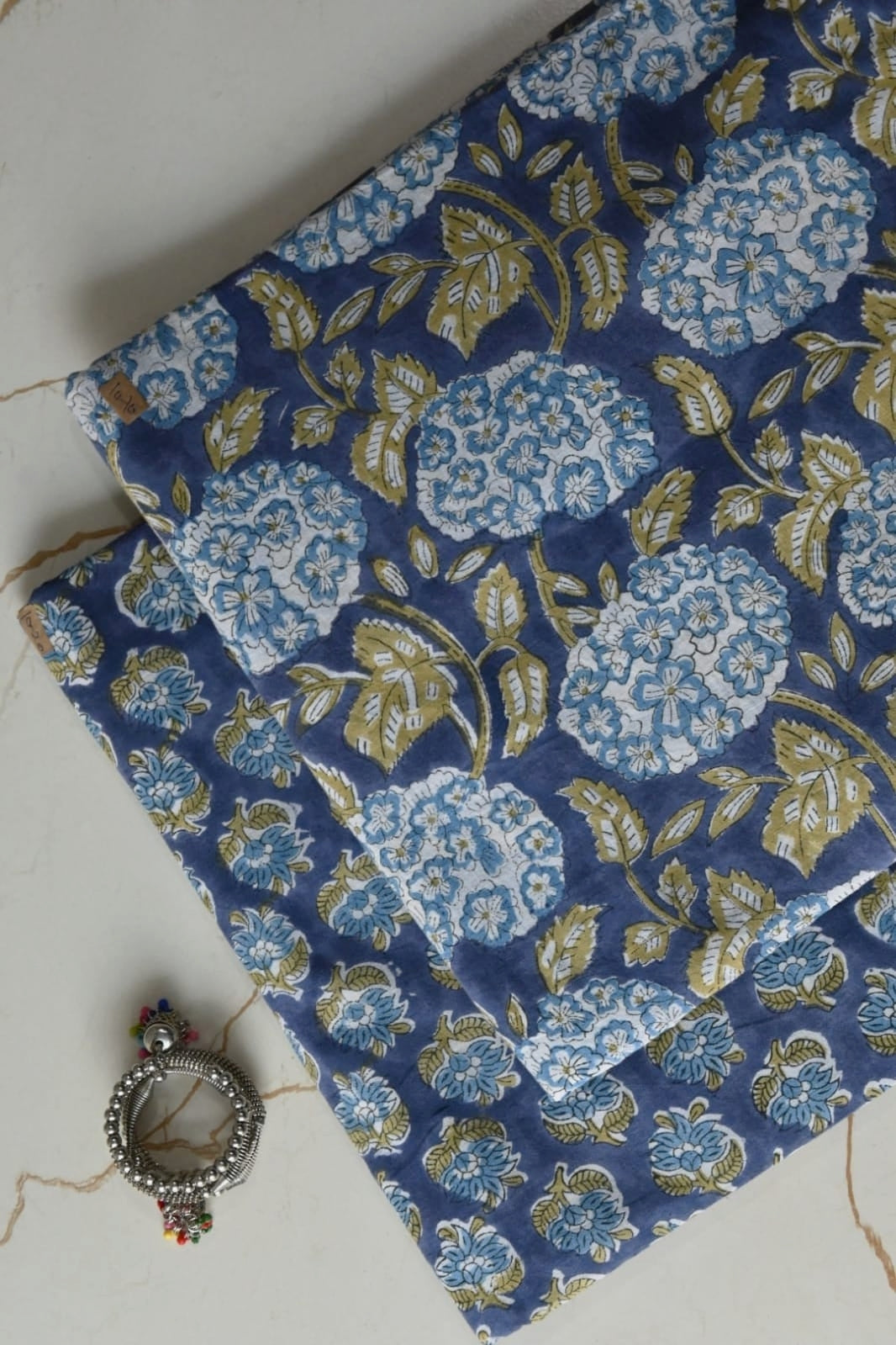 Pure Soft Cotton Sanganeri Handblock Printed 2PC Top-Bottom Suit Set (2.50 Meter Each)