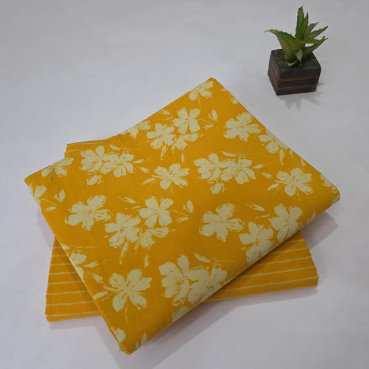 Pure Soft Cotton Handblock Printed 2PC Top-Bottom Suit Set