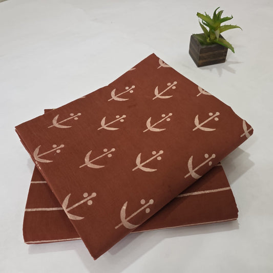 Pure Soft Cotton Handblock Printed 2PC Top-Bottom Suit Set
