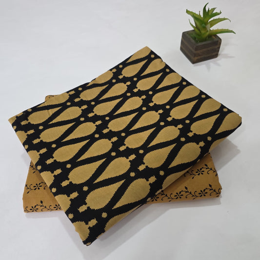 Pure Soft Cotton Handblock Printed 2PC Top-Bottom Suit Set